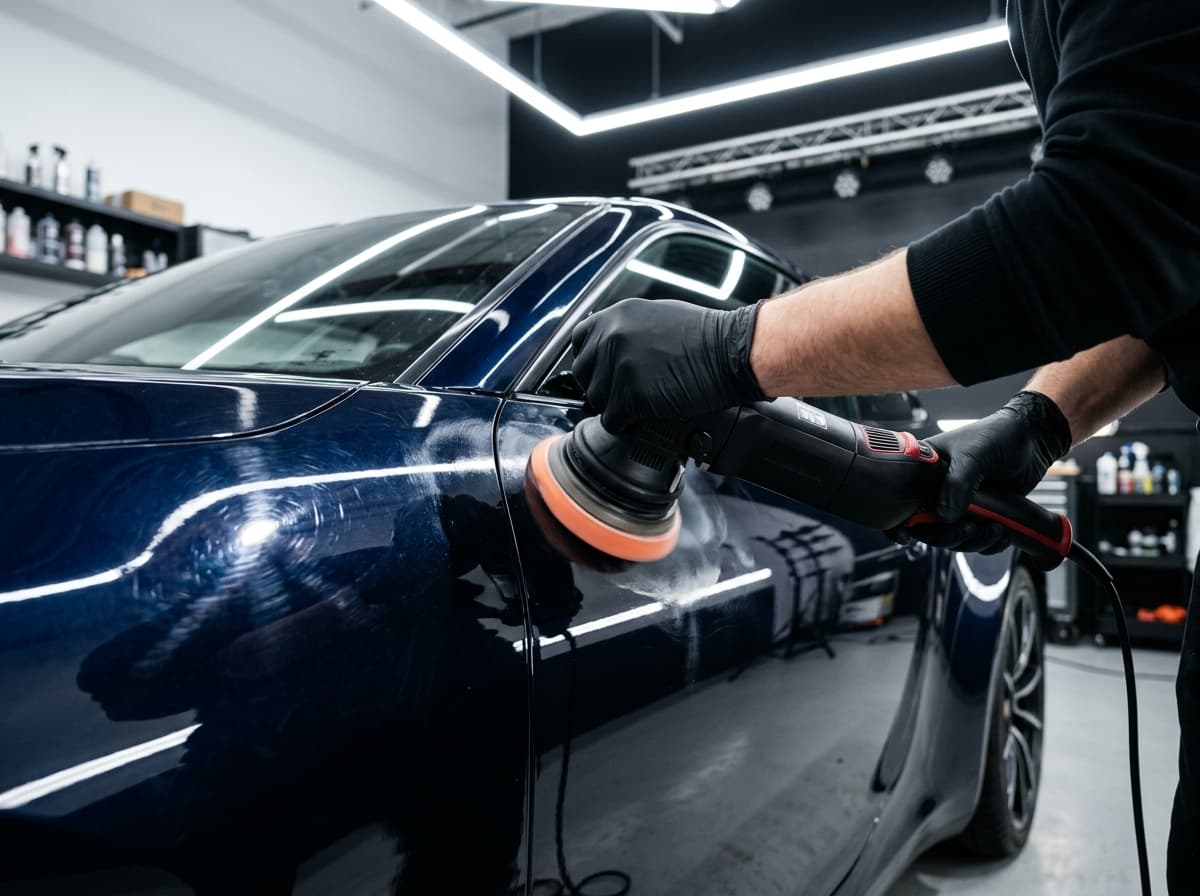 Machine paint correction removing swirl marks